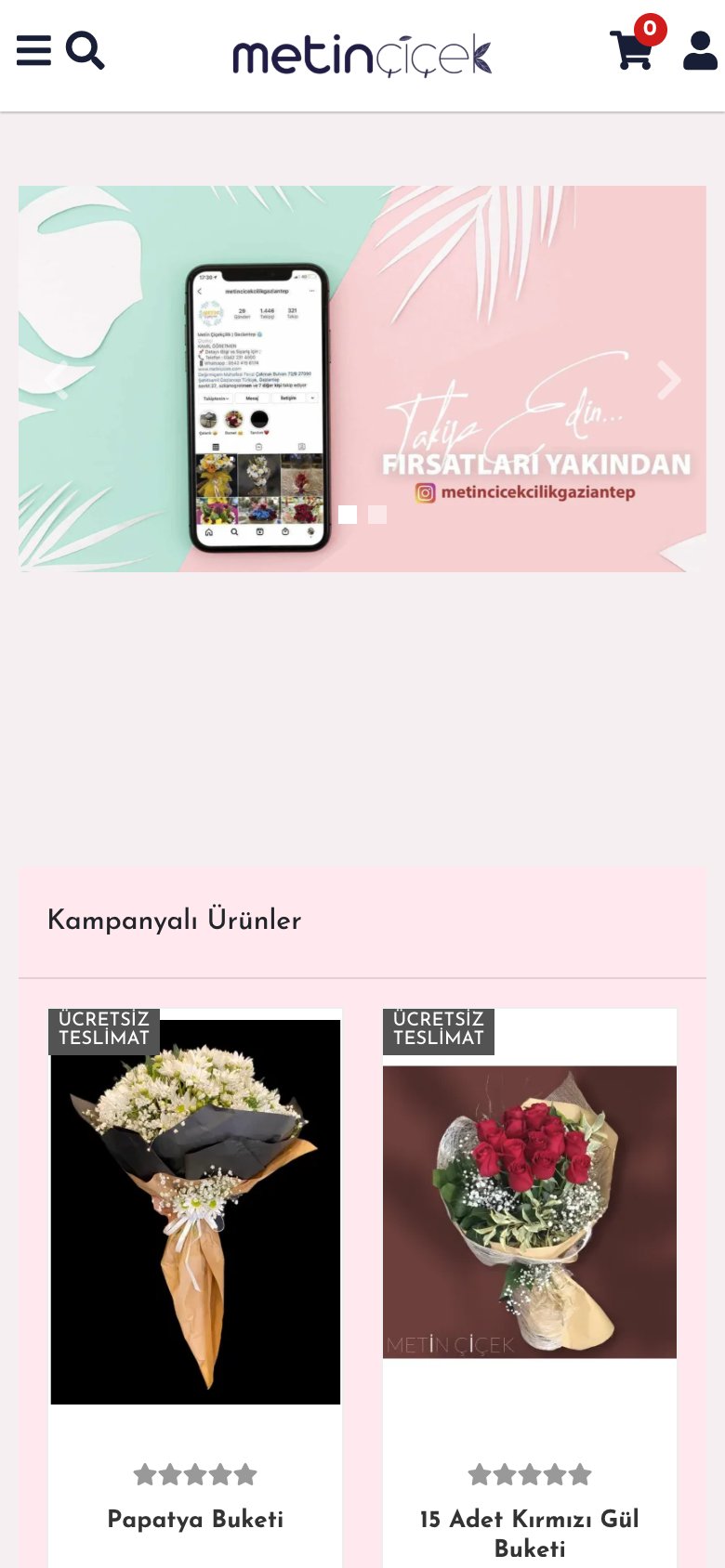 Metin Çiçek — mobil görünüm