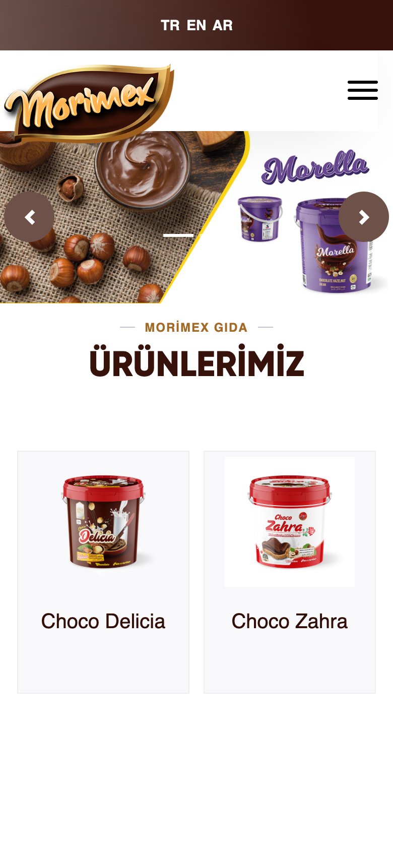 Morimex — mobil görünüm