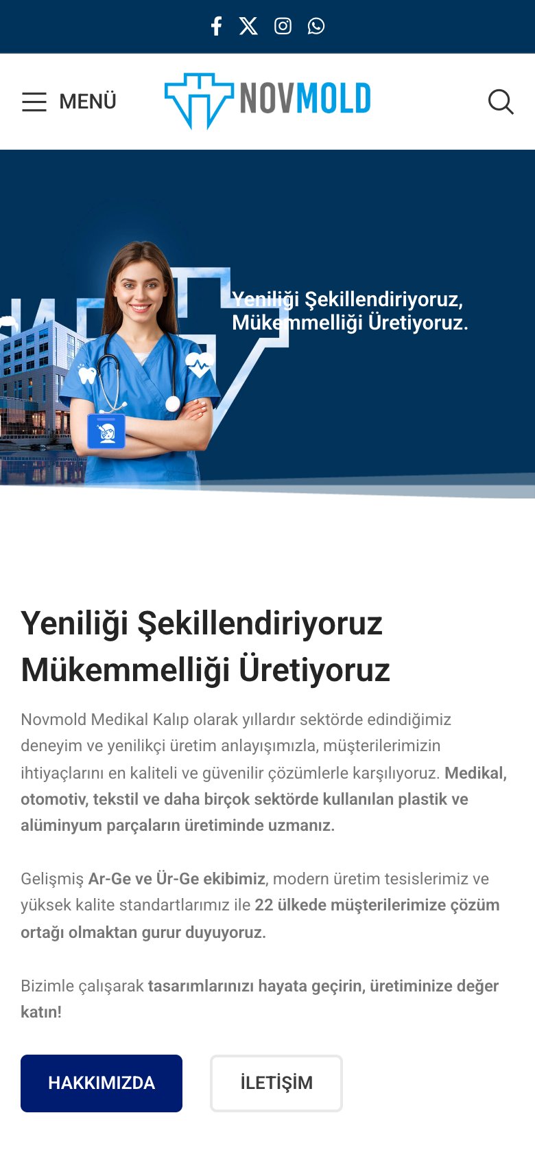 Novmold — mobil görünüm