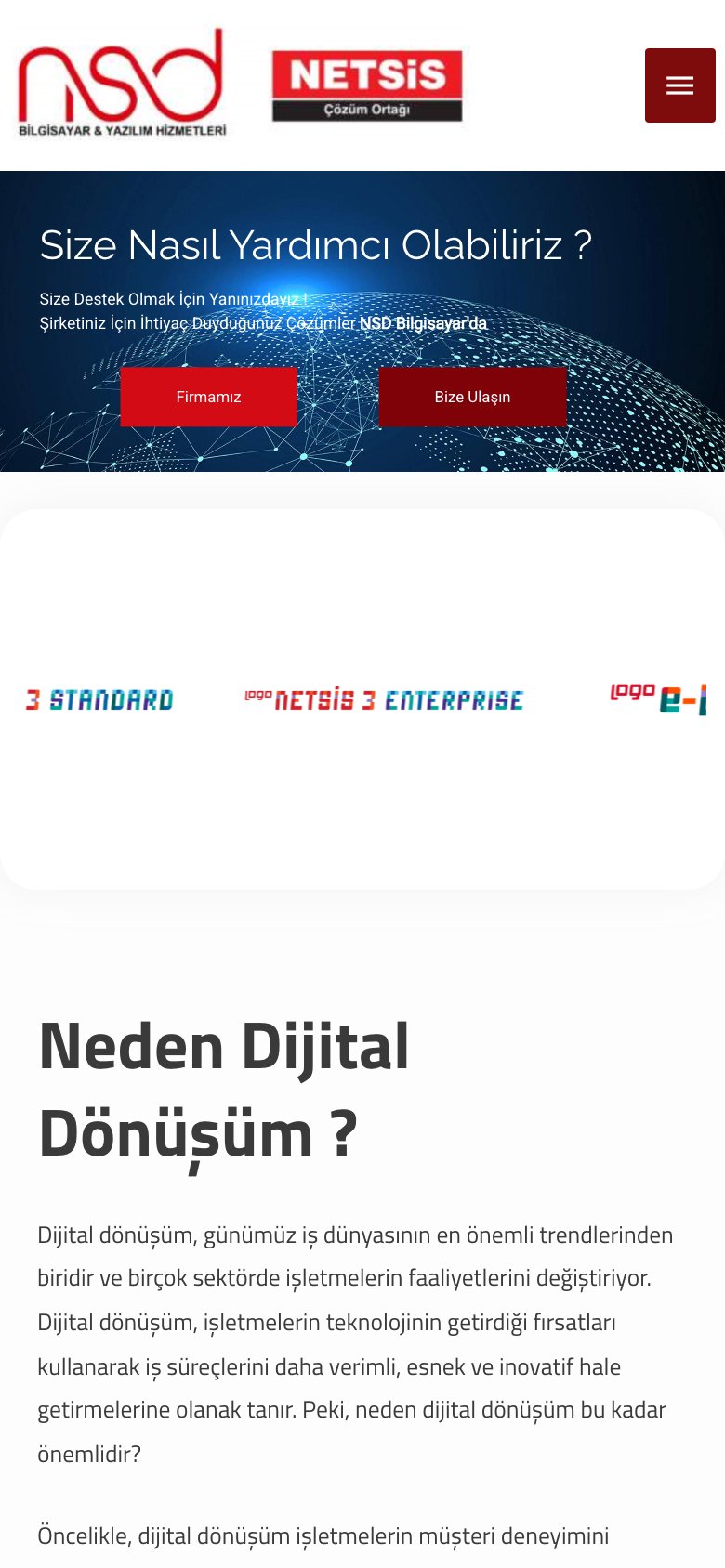 NSD Bilgisayar — mobil görünüm
