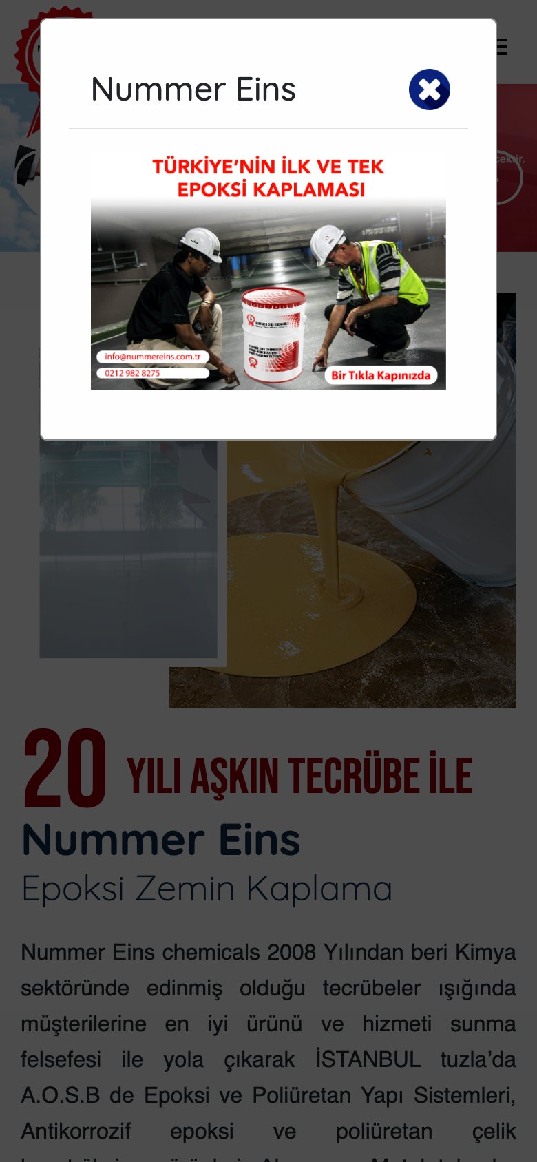 Nummer Eins — mobil görünüm