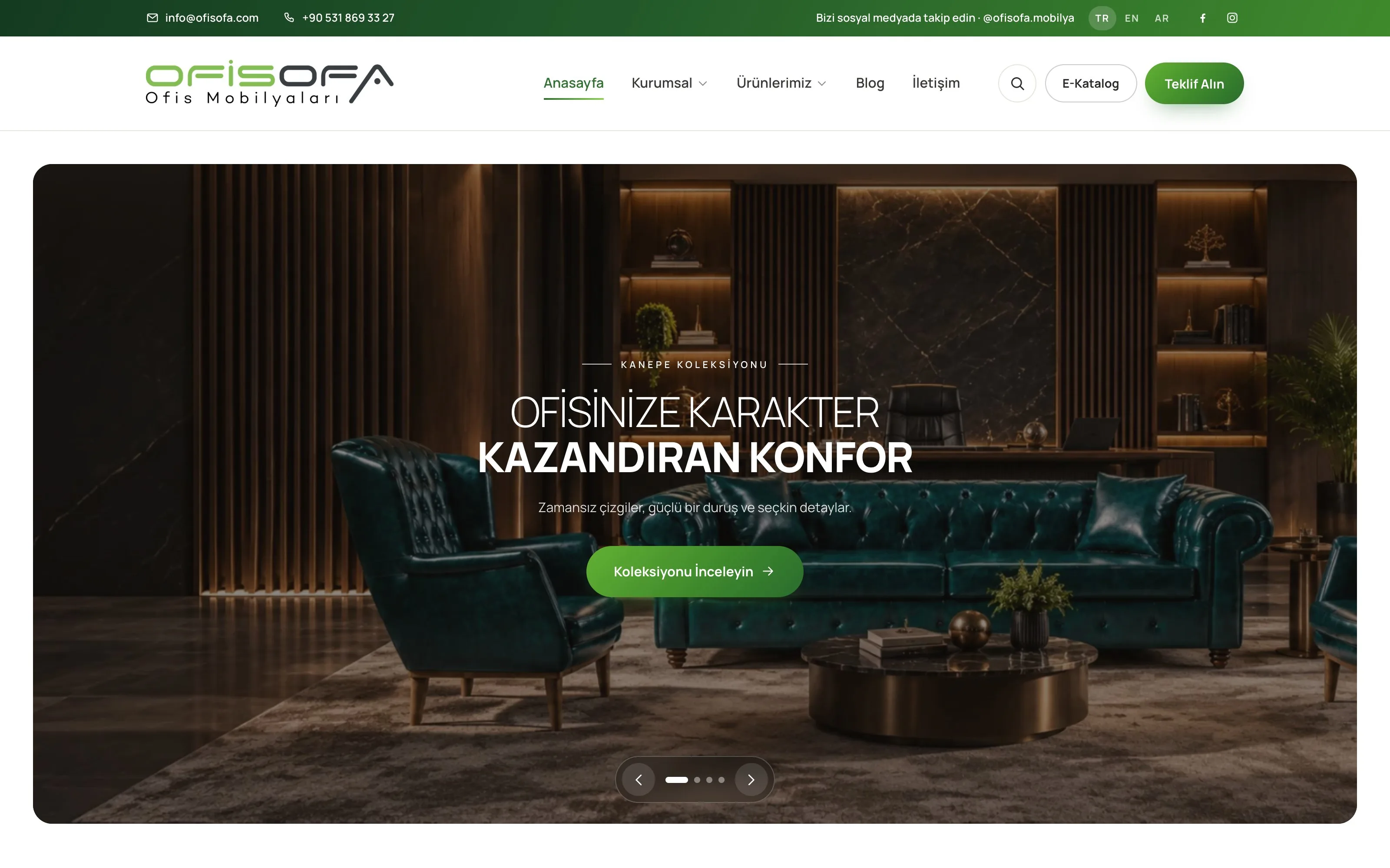 Ofisofa web sitesi ekran görüntüsü