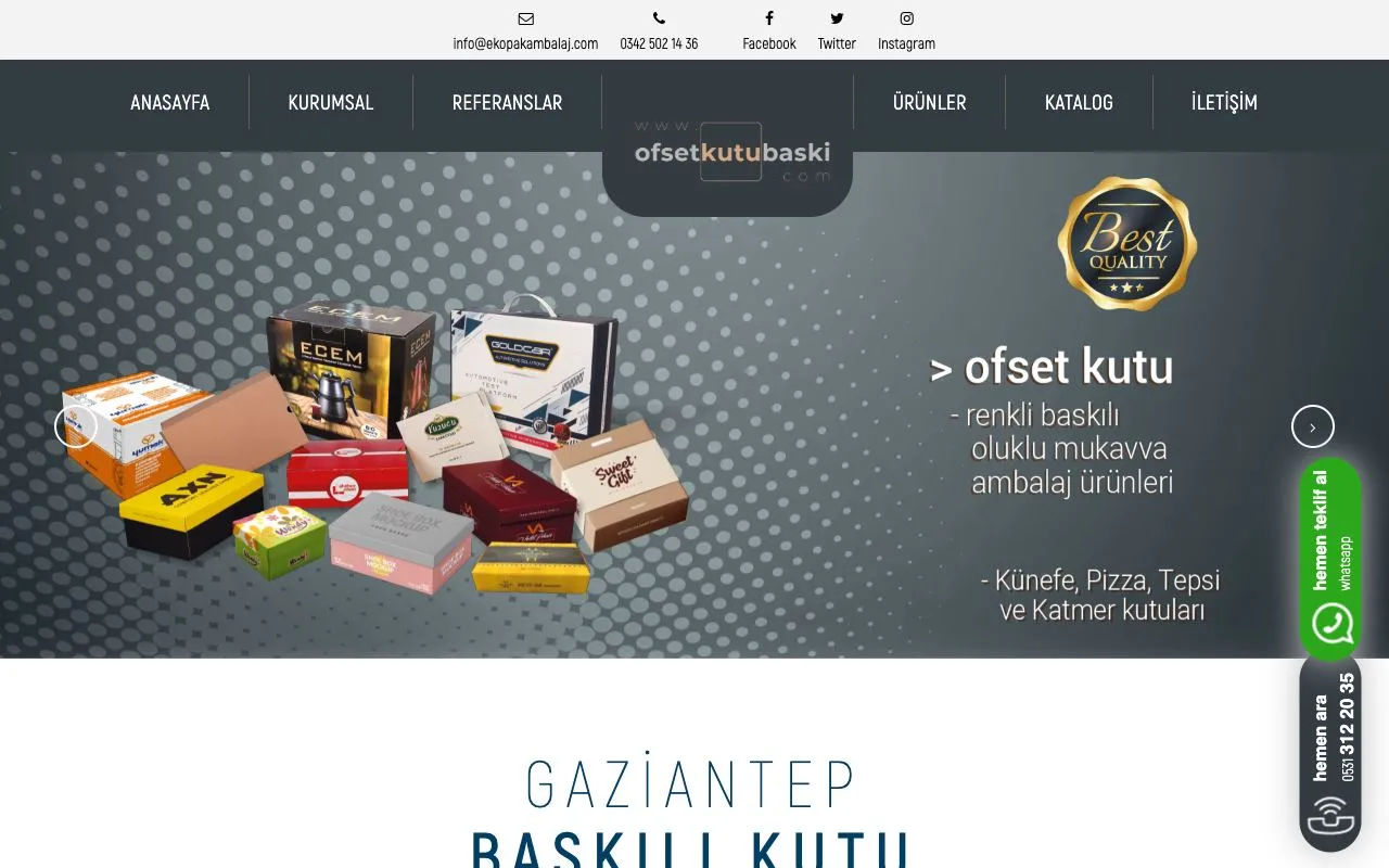 Ofset Kutu Baskı