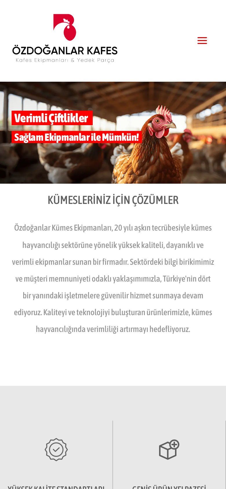 Özdoğanlar Kafes — mobil görünüm