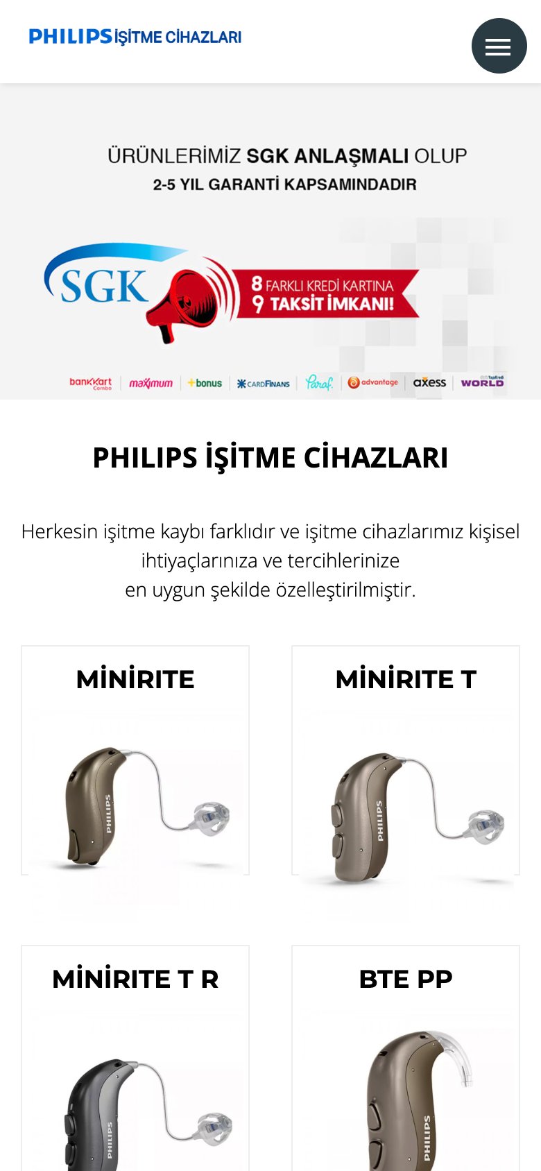 Philips İşitme — mobil görünüm