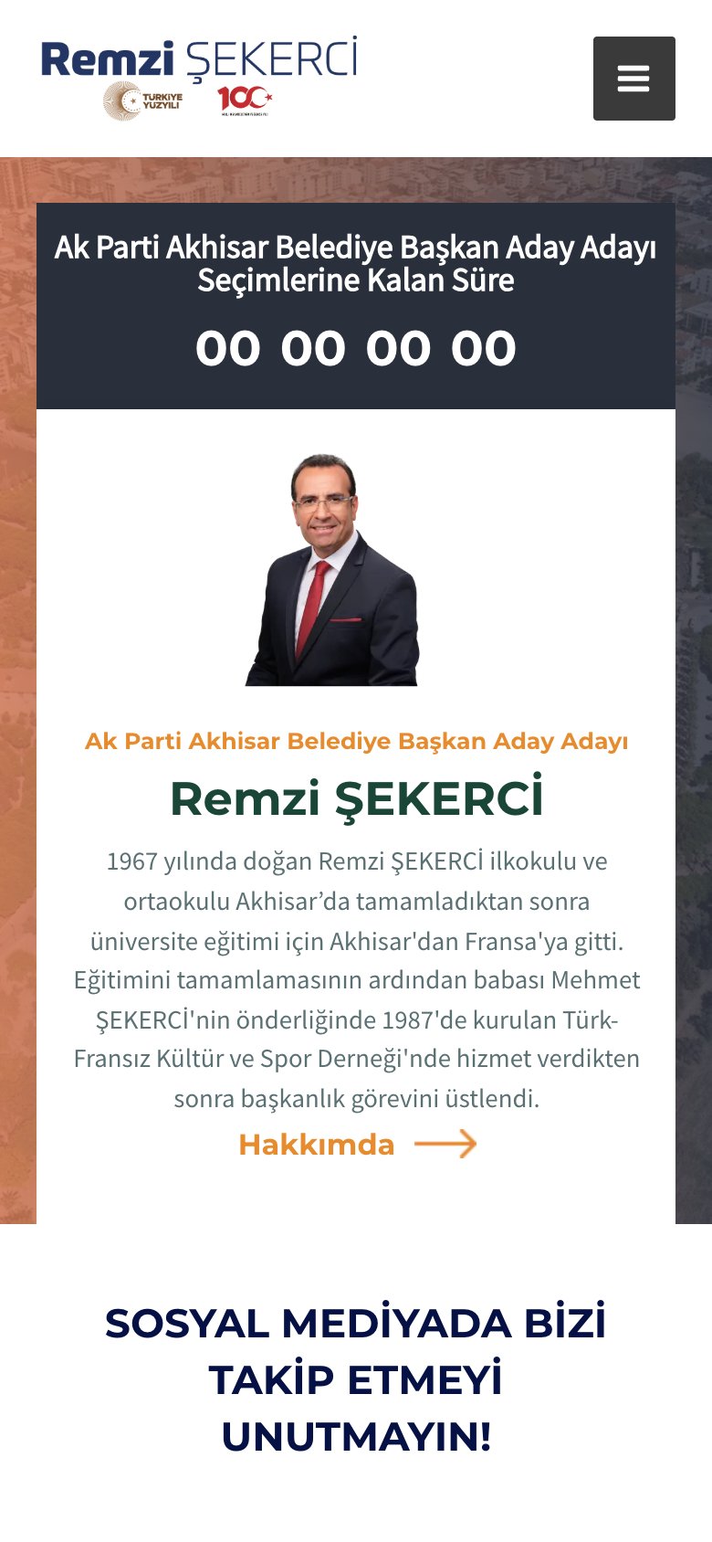 Remzi Şekerci — mobil görünüm