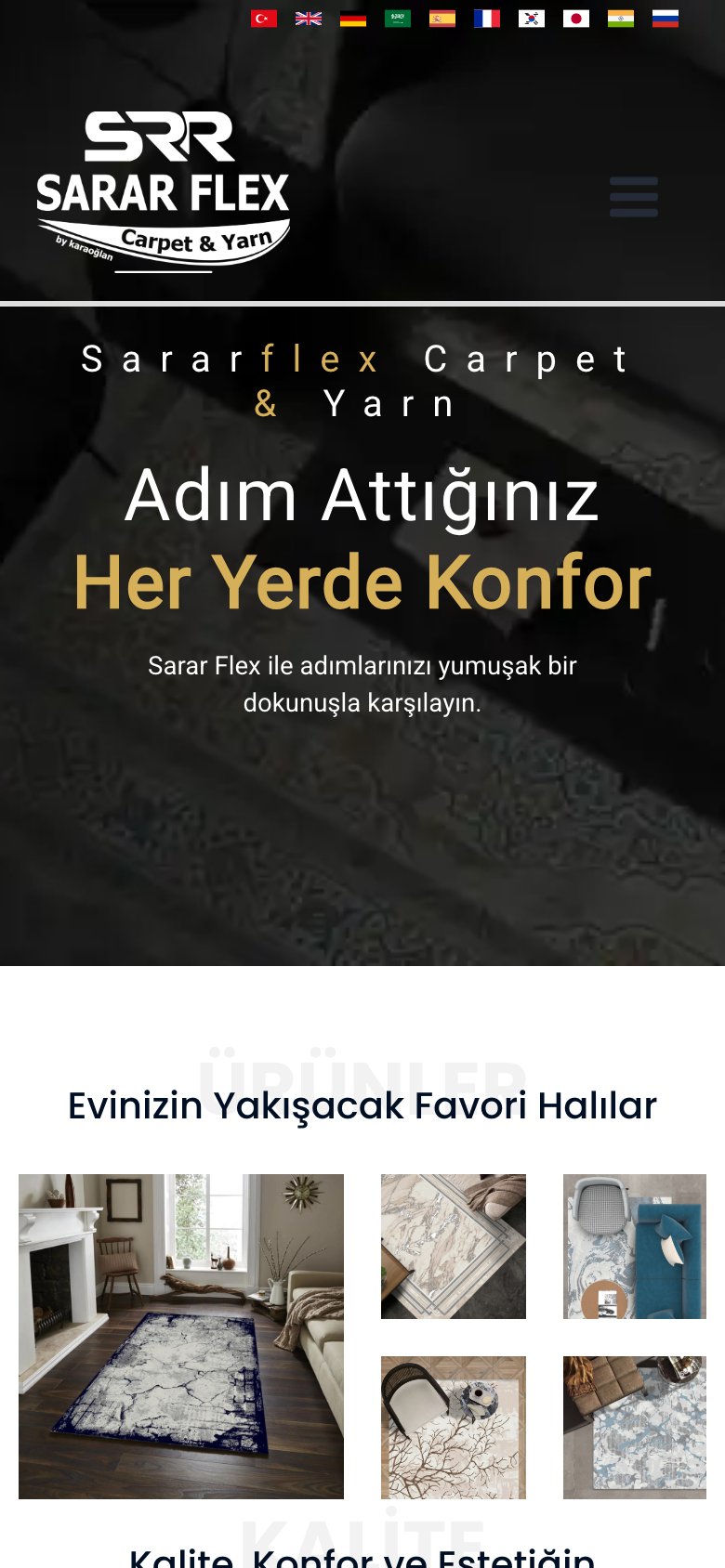 Sarar Flex — mobil görünüm