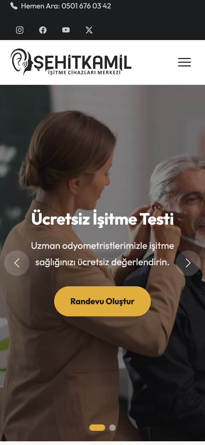 Şehitkamil İşitme — mobil görünüm