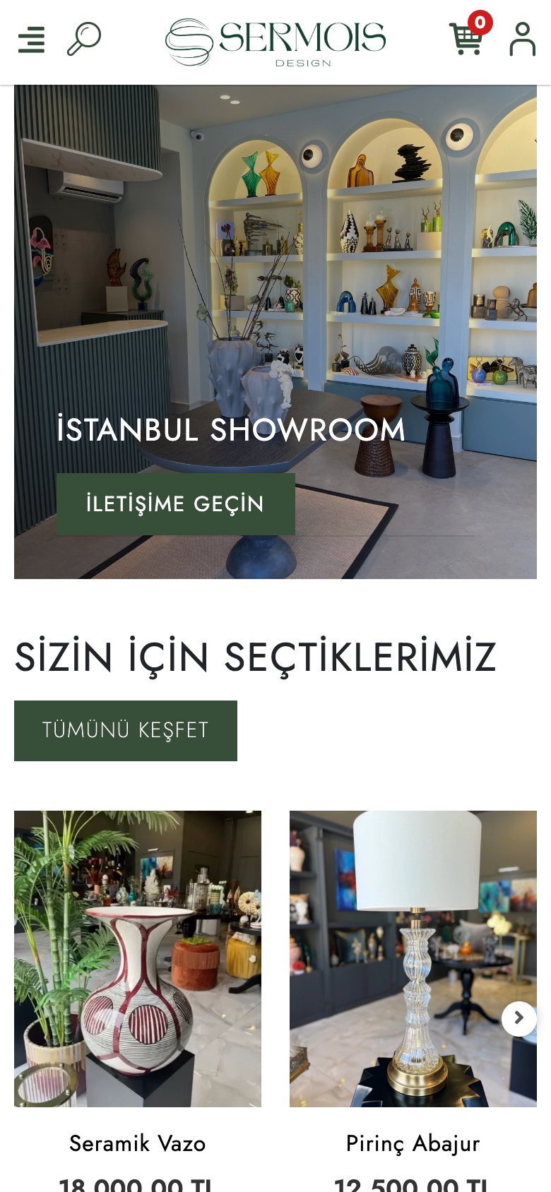 Sermois Design — mobil görünüm