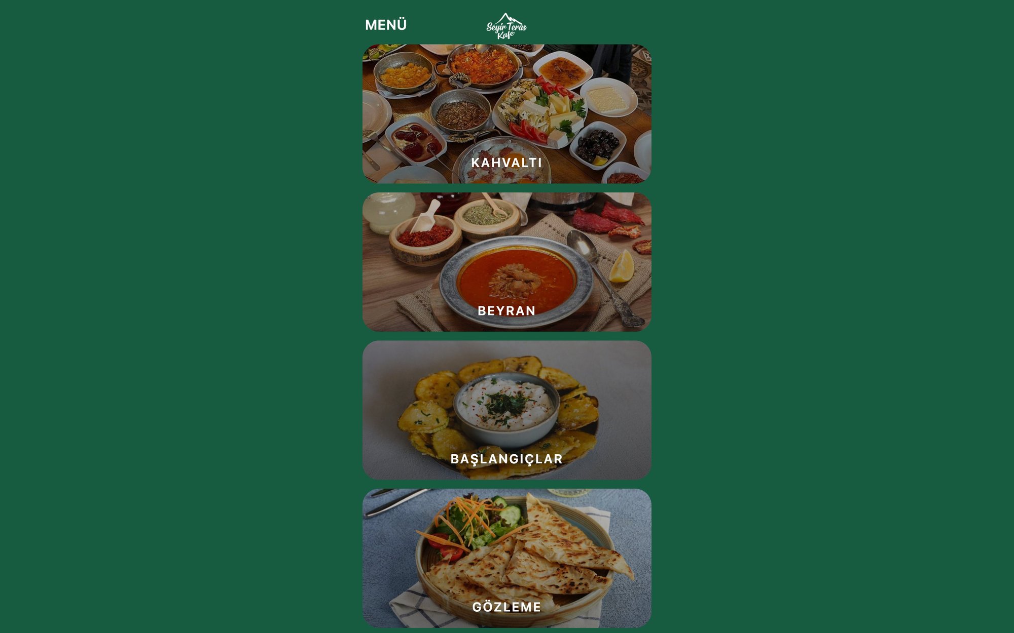 Seyir Teras Kafe Menü
