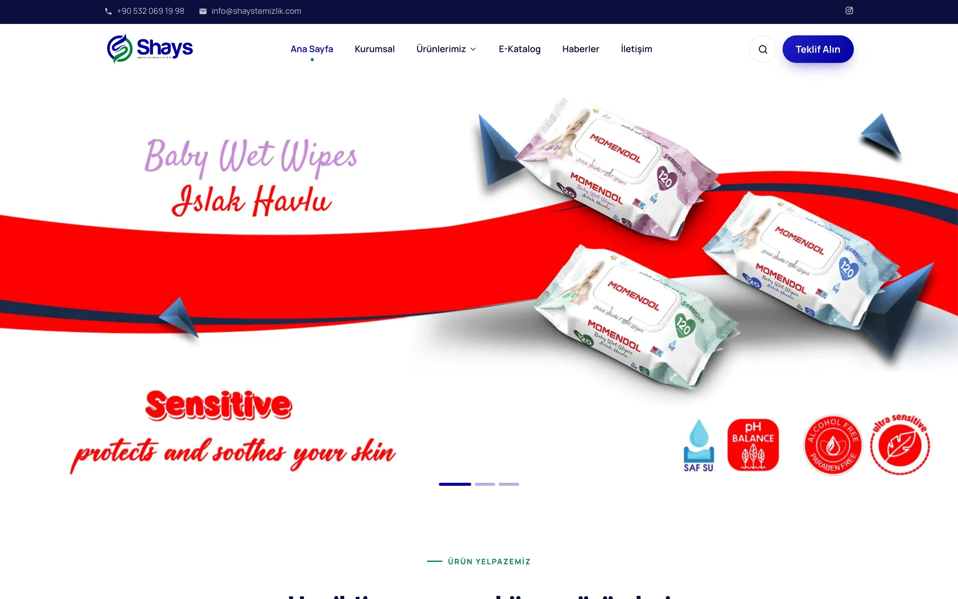Shay Temizlik web sitesi ekran görüntüsü