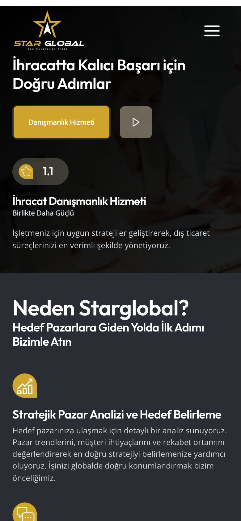 Star Global — mobil görünüm