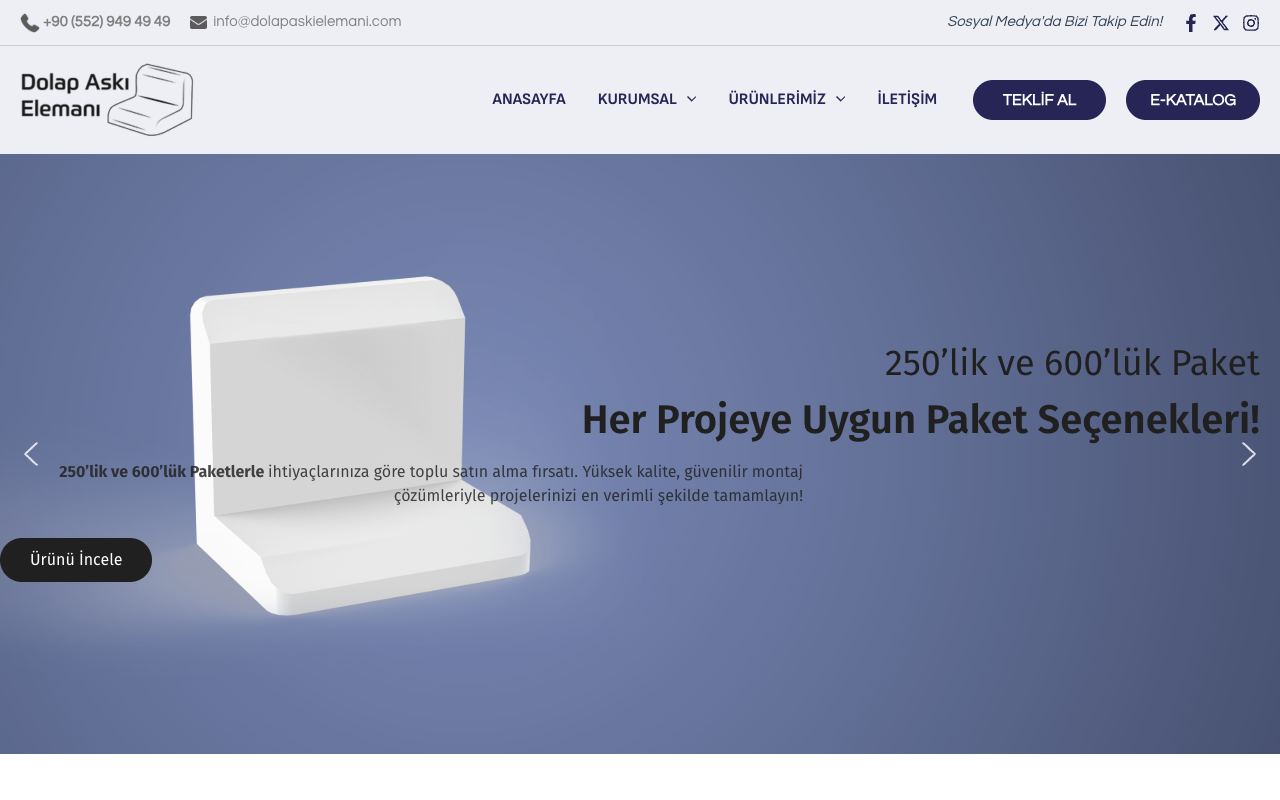 Dolap Askı Elemanı