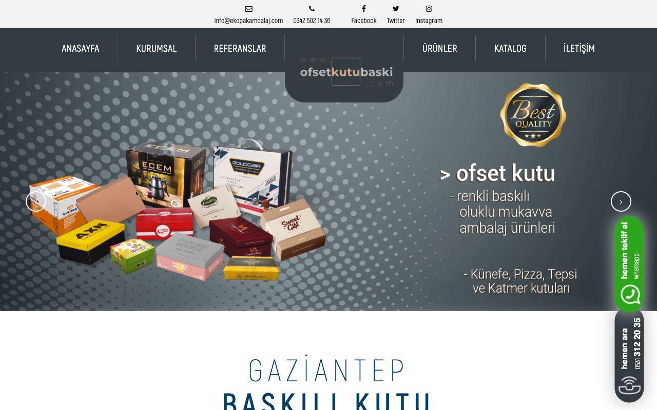 Ofset Kutu Baskı