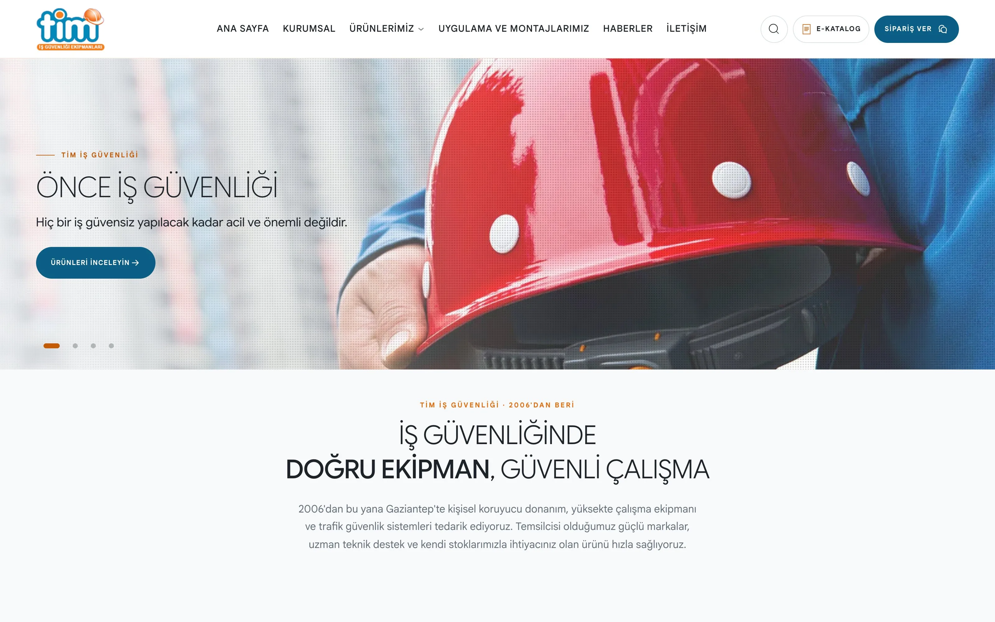 Timiş İş Güvenliği web sitesi ekran görüntüsü