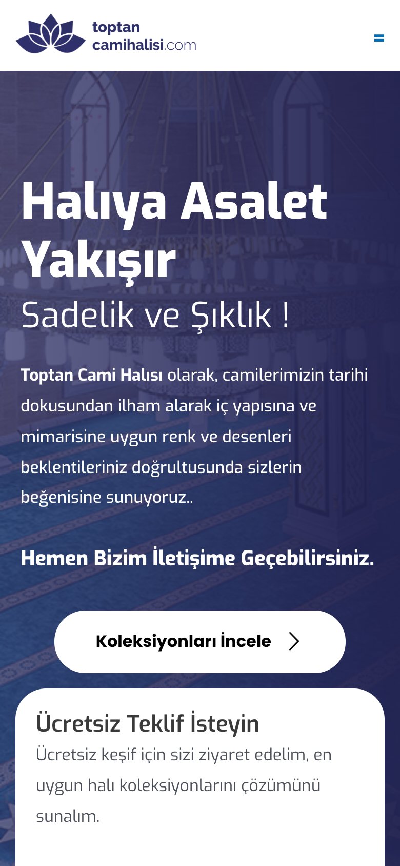 Toptan Cami Halısı — mobil görünüm