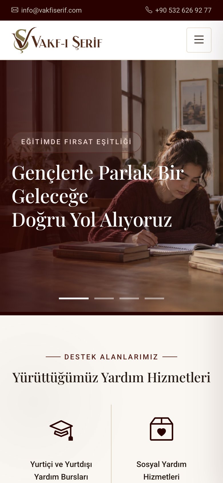 Vakf-ı Şerif — mobil görünüm