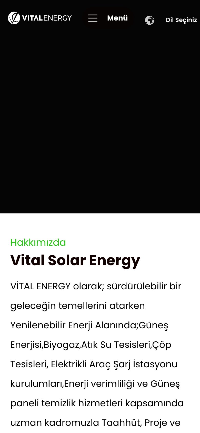 Vital Energy — mobil görünüm