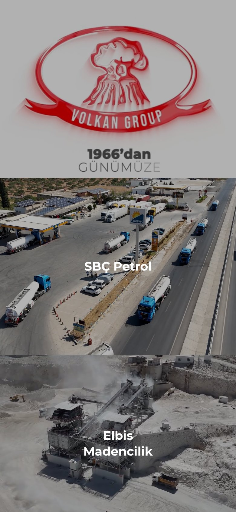 Volkan Group — mobil görünüm