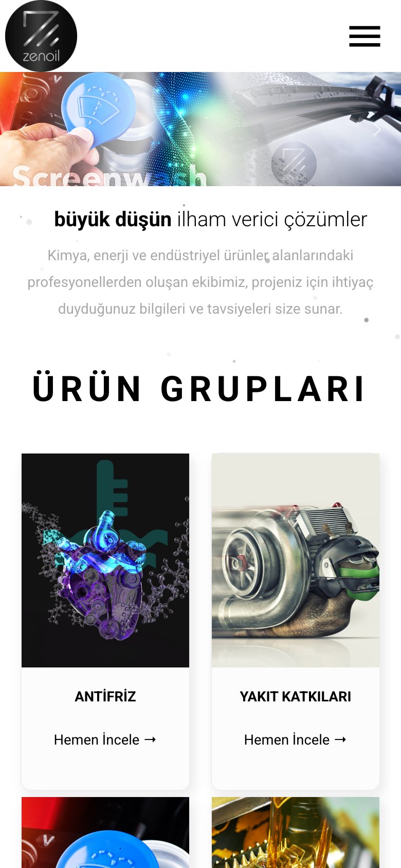 Zenoil — mobil görünüm