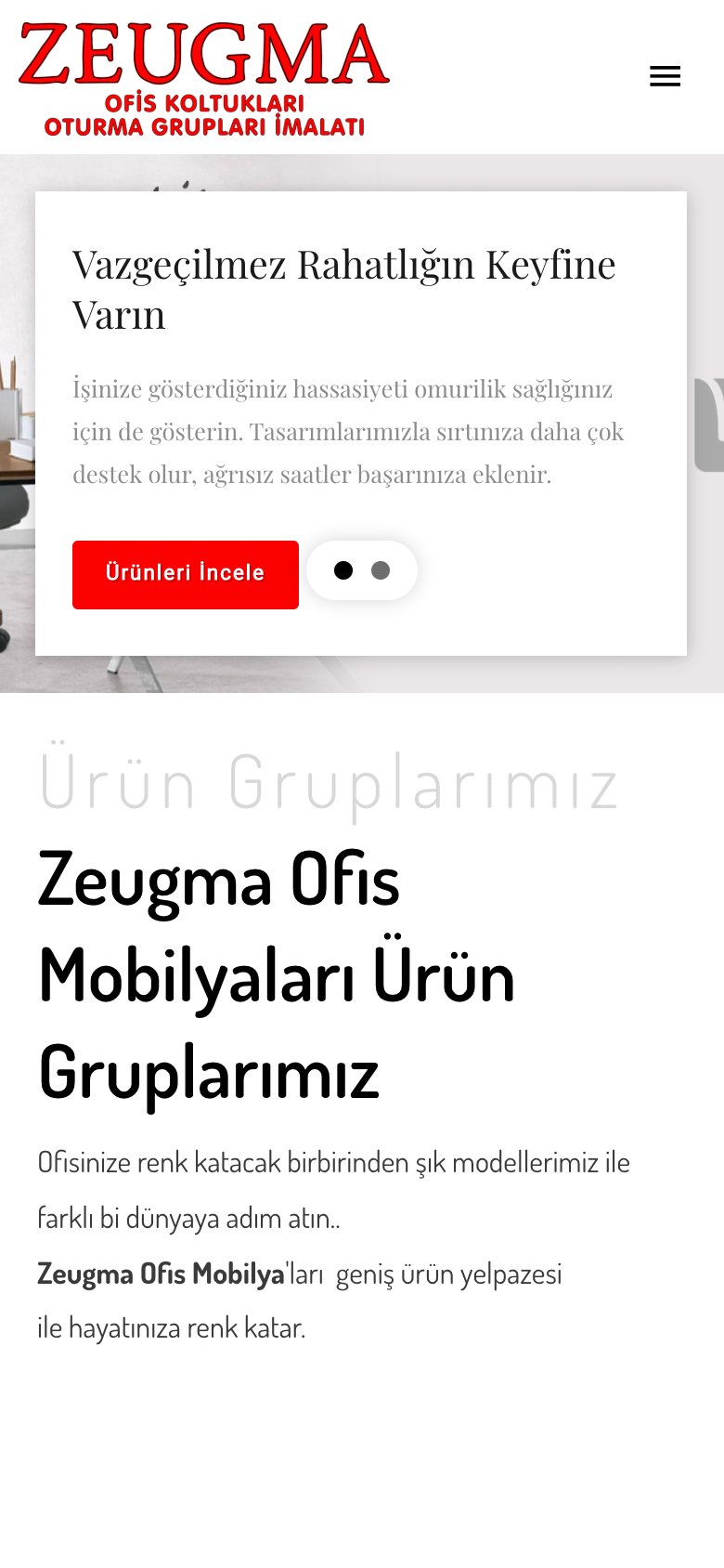 Zeugma Ofis Koltukları — mobil görünüm